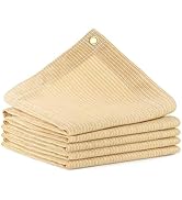 Vocray 90% Shade Cloth for Patio, 10X30 FT Pergola Shade Cover, Breathable Sun Shade Fabric for B...