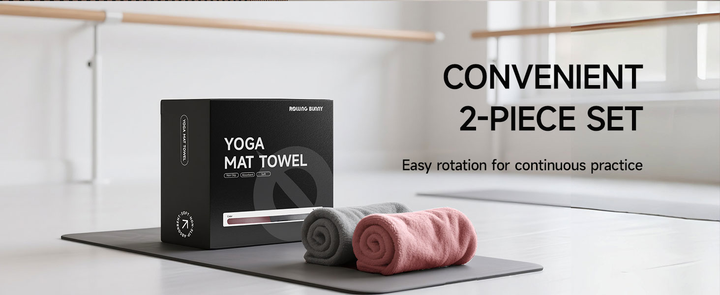 Yoga Mat Towel- 2-Pack Set