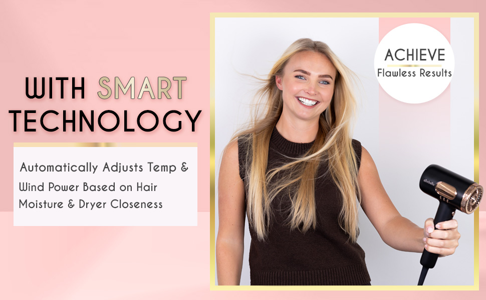 Professional Smart Ionic Hair Dryer with Diffuser 4