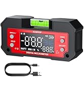 XUNTOP Digital Angle Finder Tool Dual Axis X-axis of 4×90° and Y-axis of ±60° Powerful Magnetic B...