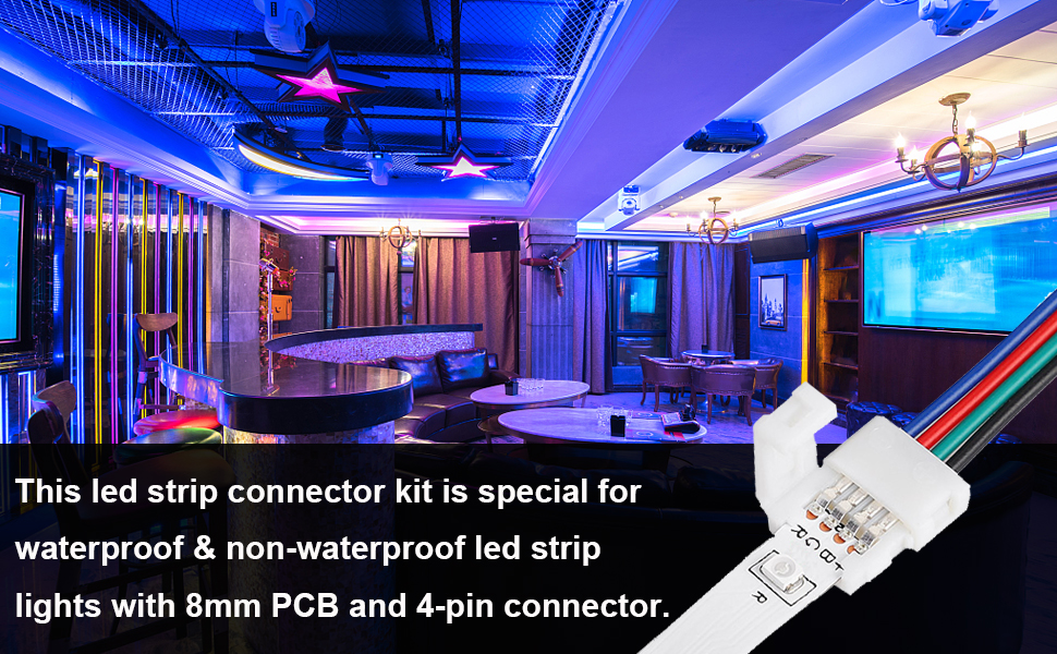 led light strip connector kit 4pin 