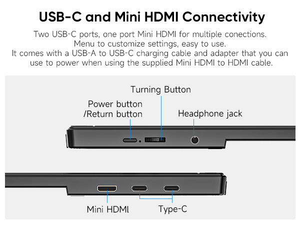 external monitor for laptop portable