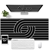 METEOROCK Large Office Leather Desk Mat, 35.4" x 15.7" Non-Slip Desk Blotter Pad, Waterproof Lapt...