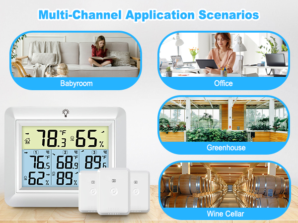 indoor outdoor thermometer wireless outdoor greenhouse room thermometer temperature hygrometer