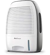 Pro Breeze Premium Electric Dehumidifiers for Bathroom Small, 2200 Cubic Feet (250 sq ft), 52oz C...