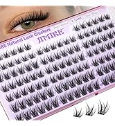 JIMIRE 8-12MM Lash Clusters Natural Look Wispy Cluster Eyelash Extensions C Curly Short Eyelash C...