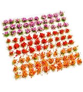 90 Pcs DIY Miniature Colorful Flower Cluster Flower Vegetation Groups Static Grass Tufts for Trai...