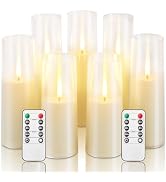 Homemory Ivory Flameless LED Candles with Remote Control &amp; Timer, Battery Operated, Modern Design...