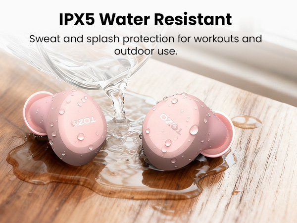 TOZO A1 IPX5 water resistant wireless earbuds for workout and sports sweatproof
