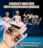 3X25 Opera Glasses for Women Theater Binocular Elegant with Adjustable Handle &amp;amp;amp Chain for Concert