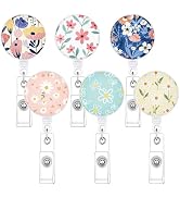 MVRPOWER 6 Pack Retractable Badge Reels with Clip - Badge Holder for Office, Teacher, Nurse, ID C...