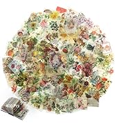 400 Pcs Scrapbook Paper Vintage Decorative Flowers Scrapbooking Supplies for Journaling, Natural ...
