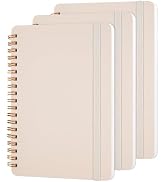 Utron 3 PCS Small Spiral Notebook 5x7, Notebooks for Note Taking, Beige Spiral Journal Notebook, ...