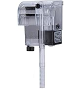 PULACO Ultra Quiet Aquarium Hang on Filter (66GPH 3W), Small Fish Tank Filter for 2 to 8 Gallons ...