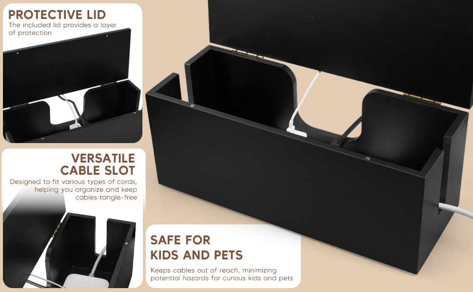 cord organizer box