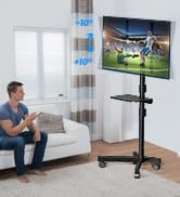 Xyndyx Mobile TV Cart for 23-60 Inch LCD LED OLED Flat Curved Screen Outdoor TVs Height Adjustabl...