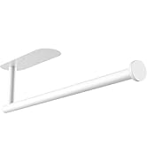 Gewtur White Paper Towel Holder - Self Adhesive or Drilling, Under Cabinet Paper Towel Holder for...
