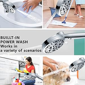 High Pressure Handheld Shower With Handheld Spray Combo