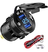 YONHAN Quick Charge 3.0 Dual USB Charger Socket, Waterproof Power Outlet Fast Charge with LED Vol...