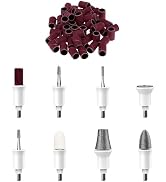 UTILYZE Replacement Nail Drill Bits and 50 Sanding Bands for PediLux Pro Professional Manicure an...