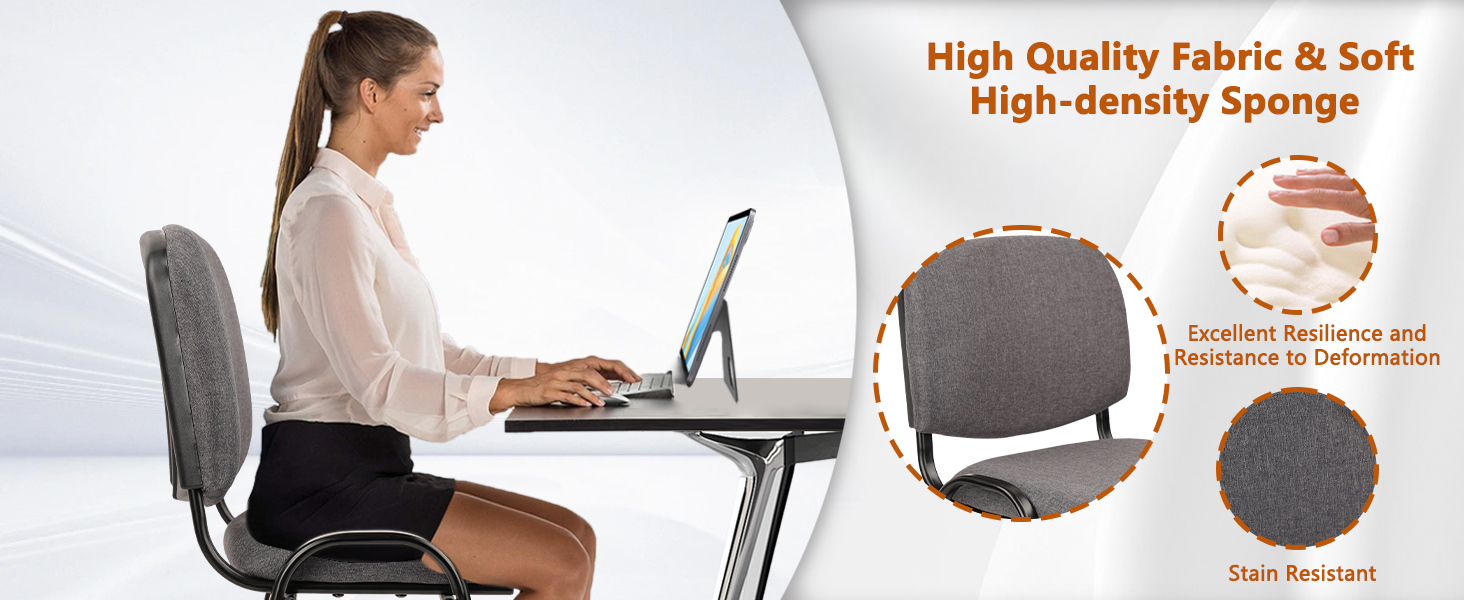 CLATINA Stackable Waiting Room Chairs no Arms