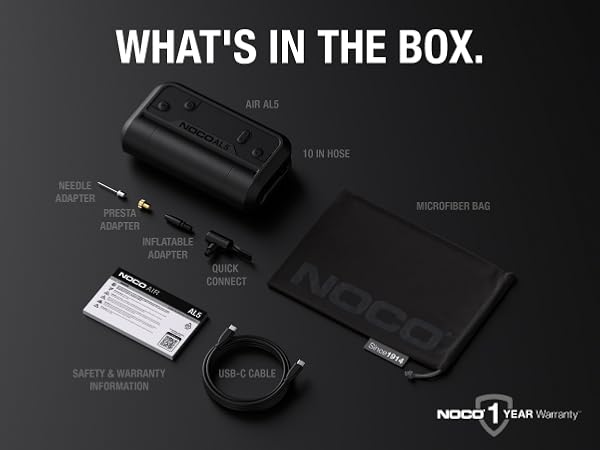 whats in the box tire inflator air compressor needle presta inflatable adapter attachment accessory