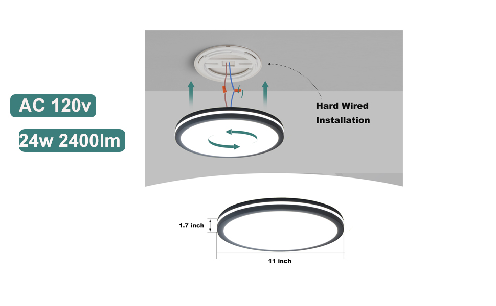 Motion Sensor Ceilign Light Wired