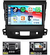 8 Core Car Radio Stereo for Mitsubishi Outlander 2008-2015,4+64G Android 13 Wireless Carplay Andr...