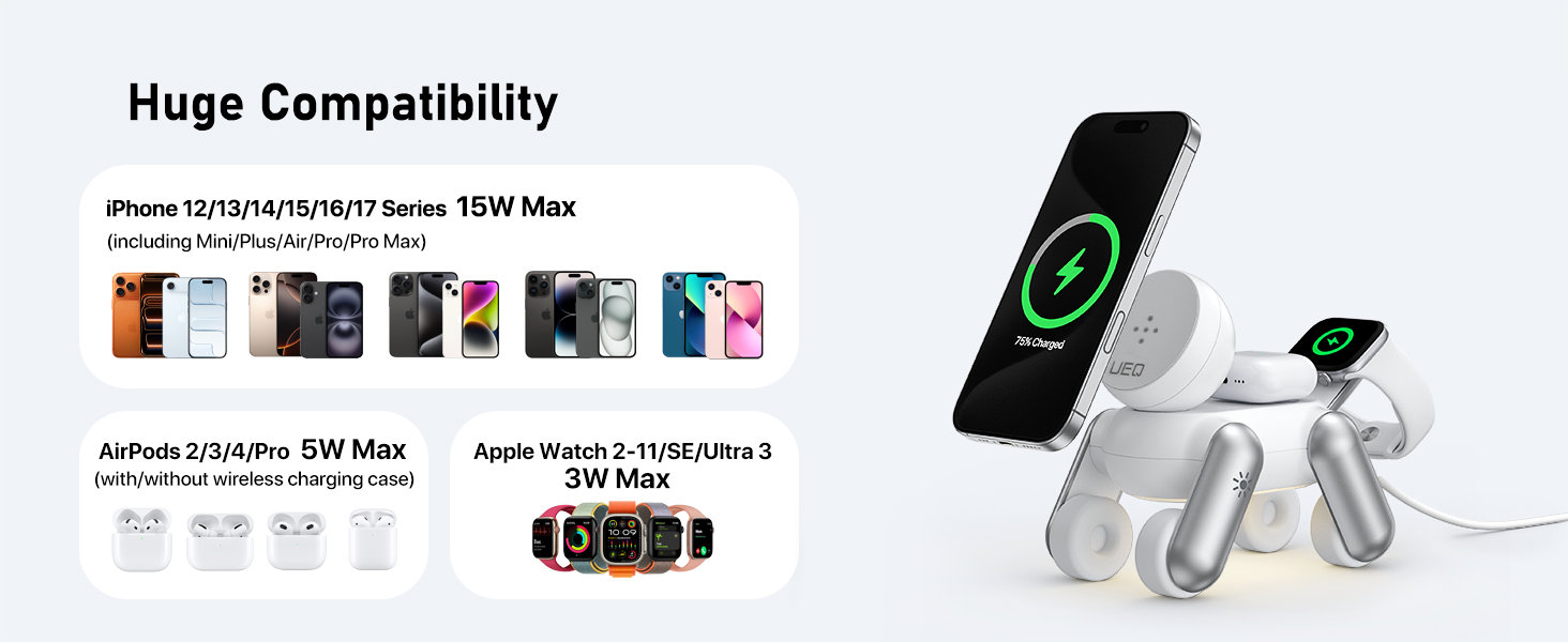 4 in 1 magnetic wireless charging station for apple devices