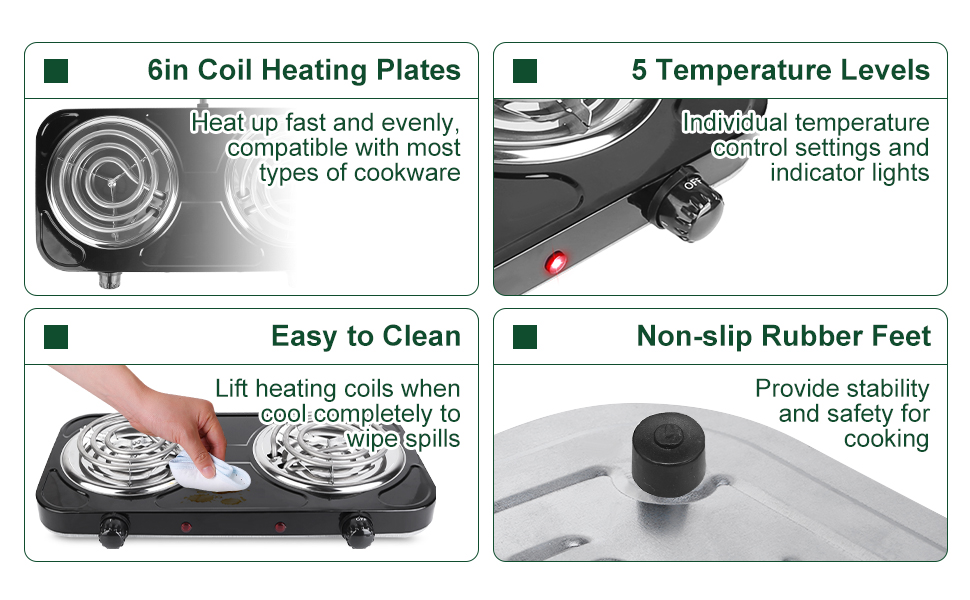 Double Burner Cooktop