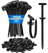 QINGLER 100PCS Nylon Universal Cable Tie Buckle, Upgrade Both-side Self-Locking Zip Tie Clips, Au...