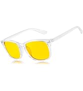FEISEDY Night Vision Driving Glasses Yellow Lens Reduce Glare Safety Driving Sunglasses B0089