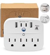 Cruise Approved Power Strip Foldable Non Surge Protector for Cruise Ship [2 USB-C, 2 USB, 3 AC Ou...