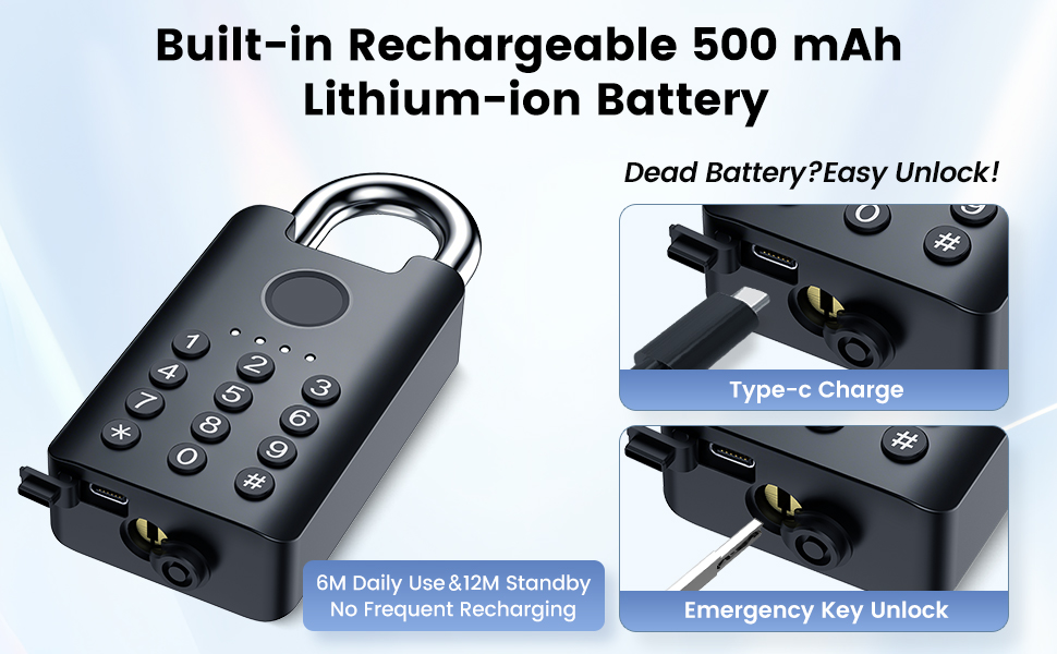smart padlock outdoor weatherproof