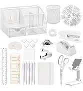 Office Supplies,Desk Accessories,Stapler and Tape Dispenser Set,1000 Staples,Staple Remover,Pen H...
