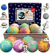Galaxy Bath Bombs for Kids with Toys Inside - Organic Bubble Bath Fizzies with Educational Outer ...