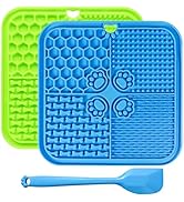 Dog Lick Mat with Suction Cups, Lick Mat for Dogs, Pet Food Mats and Slow Feeder Cat Bowl for Dog...