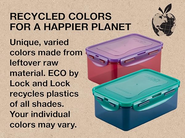 LocknLock Eco recycles plastics in all shades