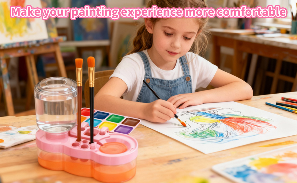 paint brush cleaner,paint station for kids,paint station,paint brush cleaner tool,paint brush holder
