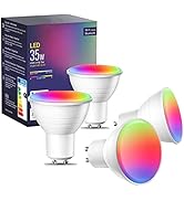 FRANKEVER Smart LED Light Bulbs WiFi Spotlight GU10 Base 120V RGBCW Dimmable Color Changing Compa...