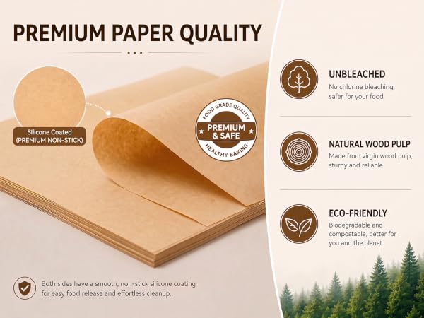 pre-cut unbleached parchment paper