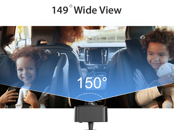 baby car camera 150° angle