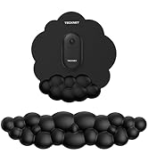 TECKNET Cloud Wrist Rest &amp; Ergonomic Mouse Pad, Cloud Keyboard Wrist Rest with Non-Slip Base, PU ...