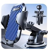 VICSEED Stable Car Phone Holder [Upgraded Strongest Suction, Won't Break] | Military-Grade Cellph...