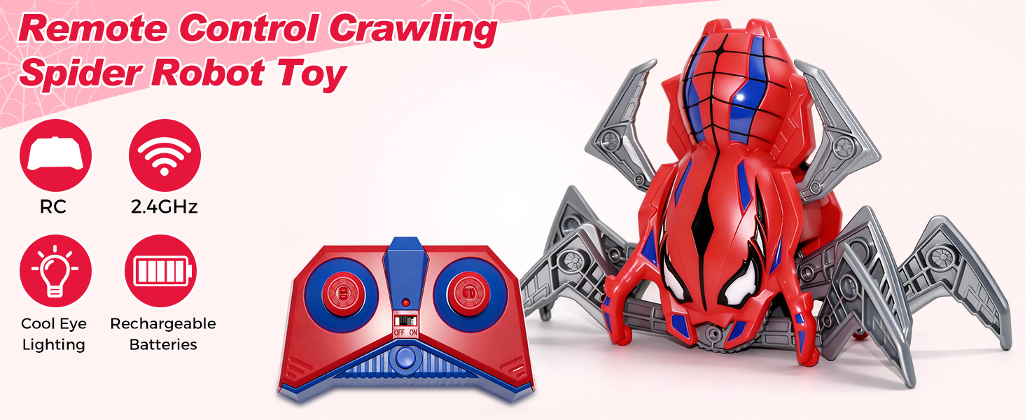 Remote Control Crawling Spider Robot Toy