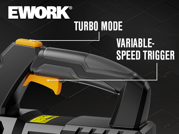 EWORK 550CFM LEAF BLOWER CORDLESS WITH TURBO MODE