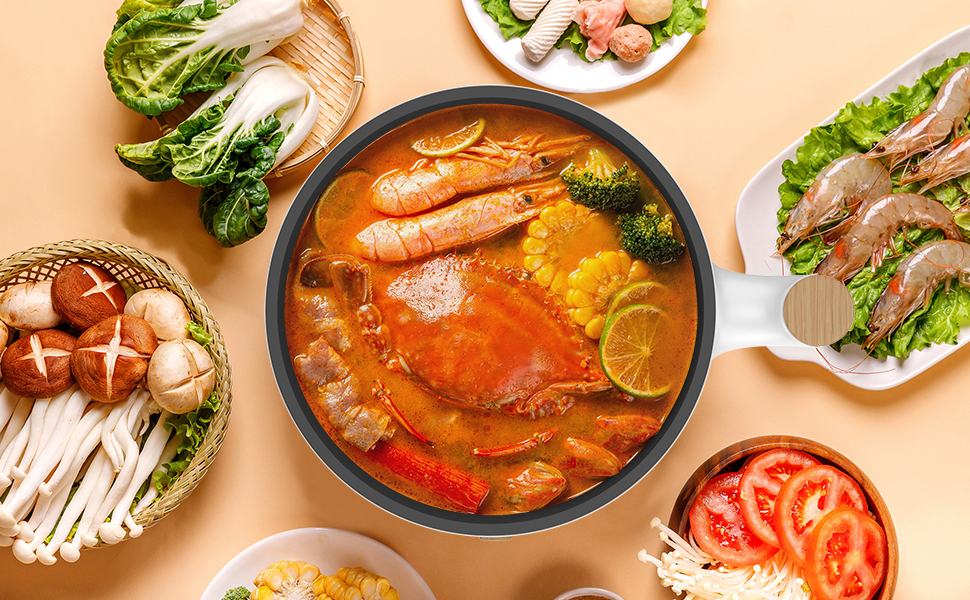 Audecook electric pot with steamer