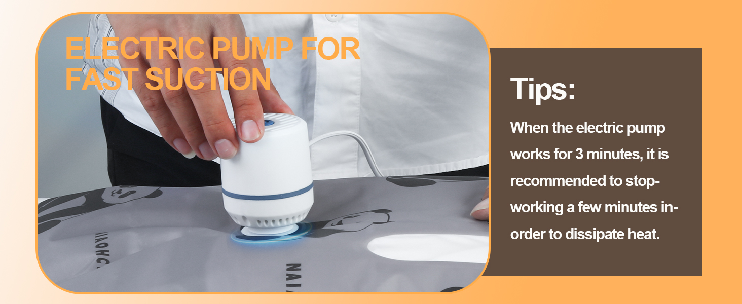 vacuum storage bags with electric pump