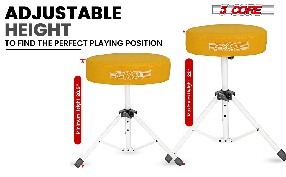 Drum Throne Padded Guitar Stool Music Chair for Adults and Kids