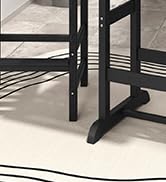 Giantex 42" Height Outdoor Tall Bar Table, HDPE Square Pub Table with Wood Grains, Cocktail High ...